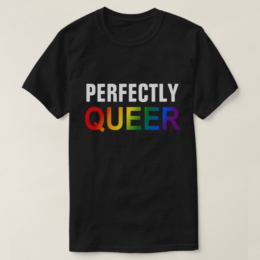 T-shirt QUEER PARFAITEMENT (Arc-en-ciel) LGBTQ+ Pride (Design devant)