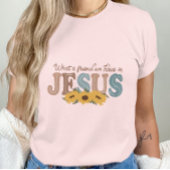 T-shirt Quel ami nous avons en Jésus-Tournesol Graphique
