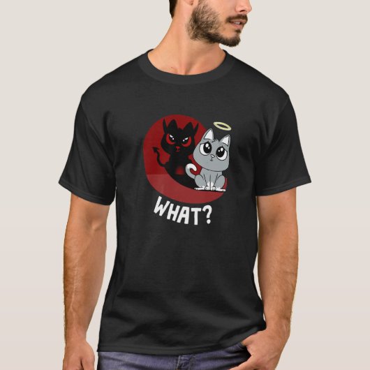 T-shirt Quel chat  Chat  Méchant Kitty Chatons Chat (Devant)