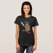 T-shirt Quel chat meurtrier pour chat (Devant entier)