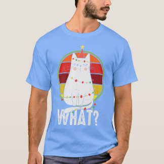 T-shirt Quel Chat Noël éclaire Drôle Noël