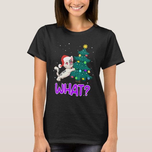 T-shirt Quel chat sapin chaton (Devant)