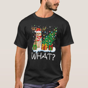 T-shirt Quel éclairage de sapin de Noël de chat de Noël Sa