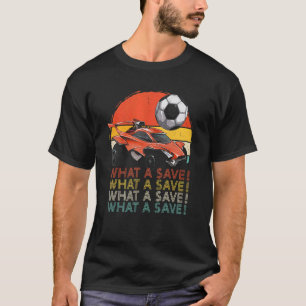 T-shirt Quel Économisez Vintage Retro Rocket Soccer Car