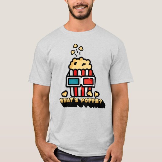 T-shirt Quel est Poppin' Popcorn Pun (Devant)
