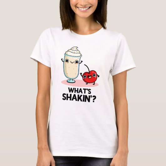 T-shirt Quel est Shakin Funny Cherry Milkshake Pun (Devant)