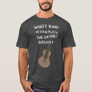 T-shirt Quel genre de poisson joue la guitare Bhelp Premiu