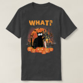 T-shirt Quel Humour Meurtre Chat Noir, Chat Kitten Hallowe (Design devant)