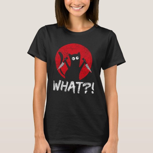 T-shirt Quel Mème de Chat Noir Meurtrier (Devant)