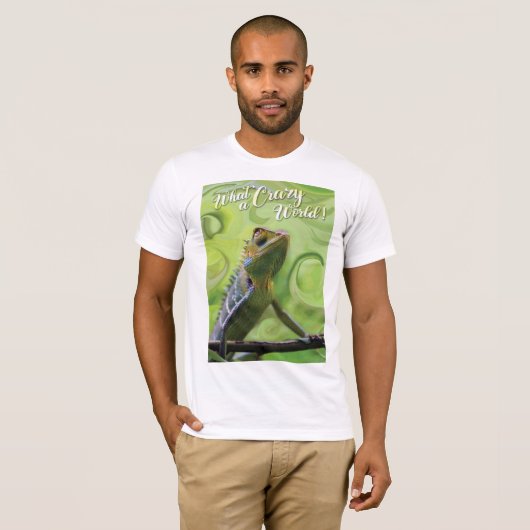 T-shirt Quel monde fou - Un Lizard spécial (Devant entier)