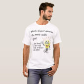 T-shirt Quel objet absorbe la lumière la plus visible ? (Devant entier)