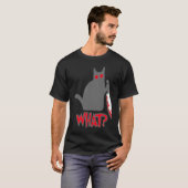 T-shirt QUEL Psycho Chat Meurtrier Chat avec Couteau (Devant entier)