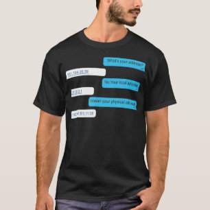 T-shirt Quelle est votre adresse Funny Programmer Coding I