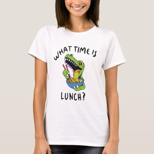 T-shirt Quelle heure est le déjeuner (Devant)