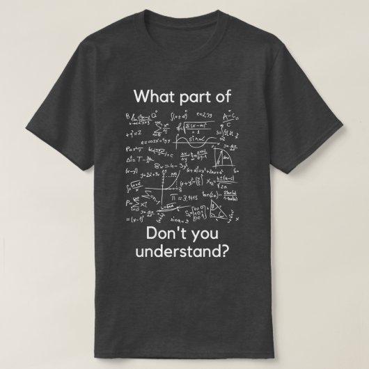 T-shirt Quelle partie ne comprend pas (Design devant)