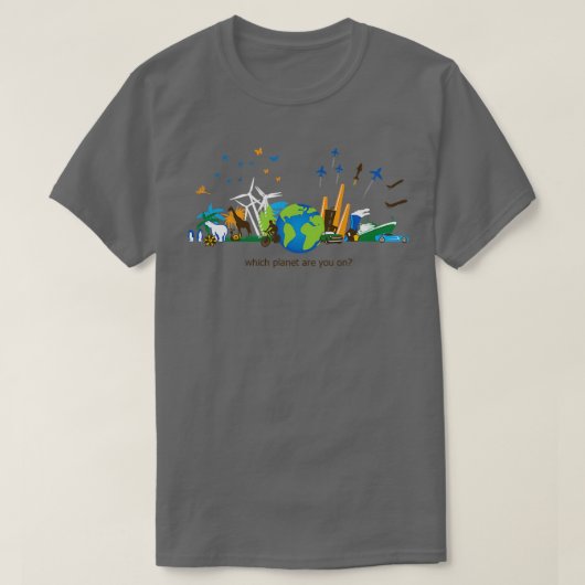 T-shirt Quelle planète êtes-vous en version (Design devant)