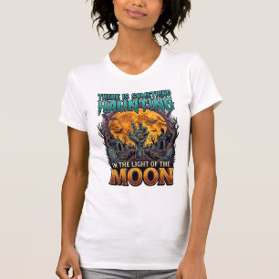 T-shirt Quelque chose hantant lune Halloween Zombie Main G