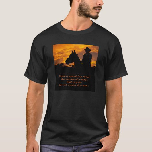 T-shirt Quelque chose sur l'extérieur d'un cheval (Devant)