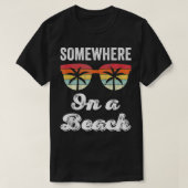 T-shirt Quelque Part Sur Un Char De Plage Funny Beach Vaca (Design devant)