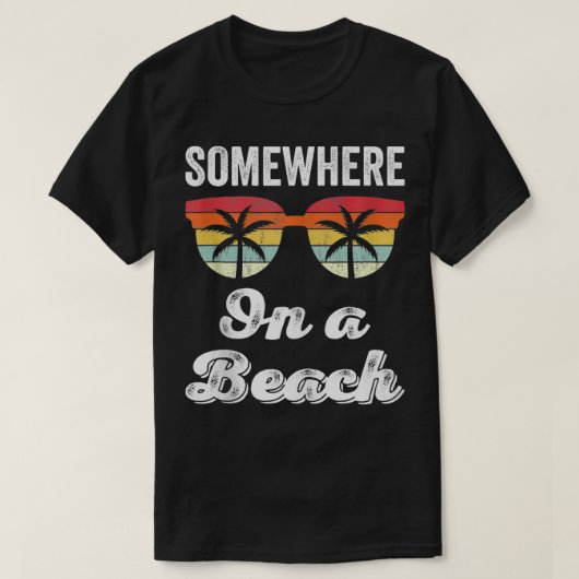 T-shirt Quelque Part Sur Un Char De Plage Funny Beach Vaca (Design devant)