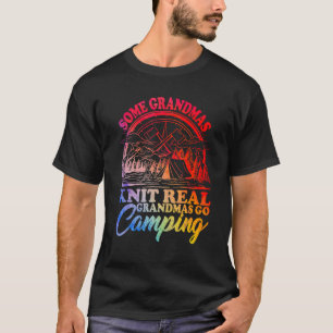 T-shirt Quelques Grandmas Knit Real Grandmas Go Camping
