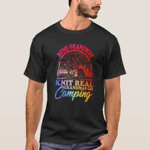 T-shirt Quelques Grandmas Knit Real Grandmas Go Camping