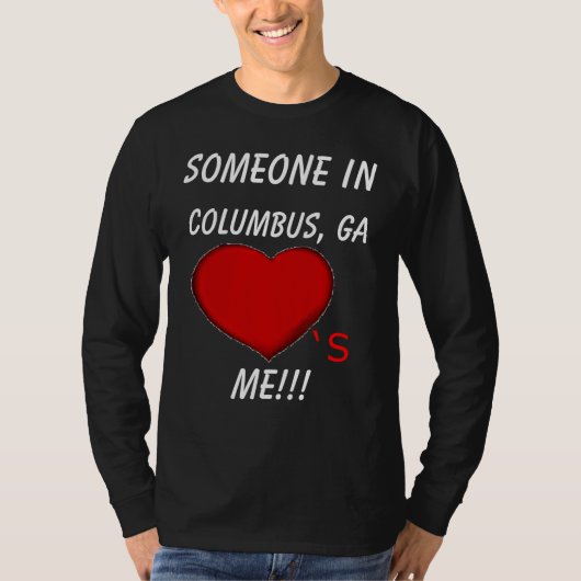 T-shirt Quelqu'un à Columbus, GA "coeurs" je (Devant)