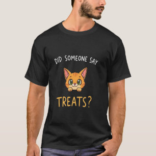 T-shirt Quelqu'un a dit des friandises Chat drôle Hommes F