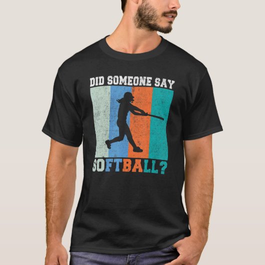 T-shirt Quelqu'un a dit Softball (Devant)