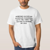 T-SHIRT QUELQU'UN A HACKÉ MON MOT DE PASSE FACEBOOK (Devant)