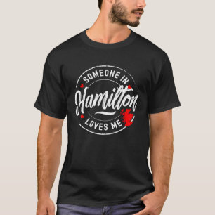 T-shirt Quelqu'un à Hamilton en Écosse m'aime