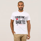 T-shirt Quelqu'un amour d'I a le diabète (Devant entier)