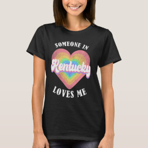 T-shirt Quelqu'Un Au Kentucky M'Aime Coeur Rétro Super