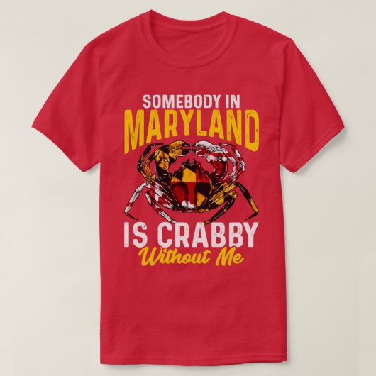 T-shirt Quelqu'Un Au Maryland Est Sans Moi (Design devant)
