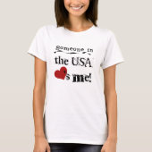 T-shirt Quelqu'un aux Etats-Unis m'aime (Devant)
