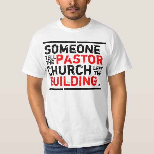T-shirt quelqu'un disent le pasteur ! (Devant)