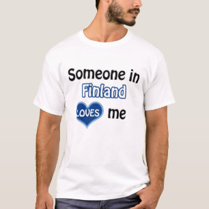 T-shirt Quelqu'un en Finlande m'aime