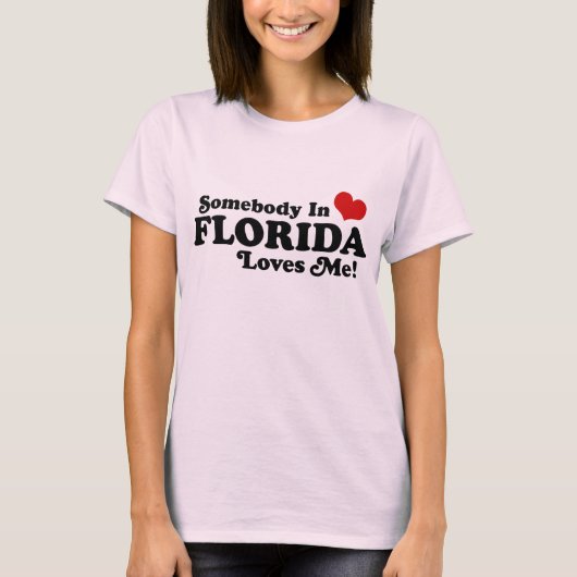 T-shirt Quelqu'un en Floride m'aime (Devant)