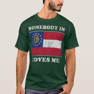 T-shirt Quelqu'Un En Géorgie M'Aime