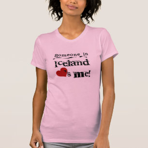 T-shirt Quelqu'un en Islande m'aime
