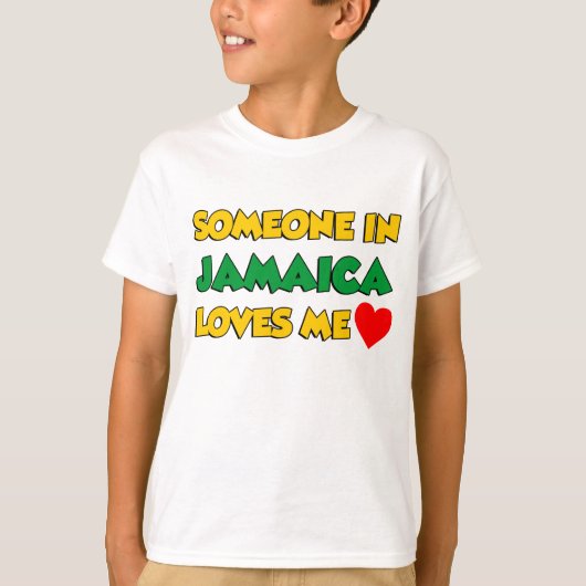 T-shirt Quelqu'un Jamaïque m'aime (Devant)