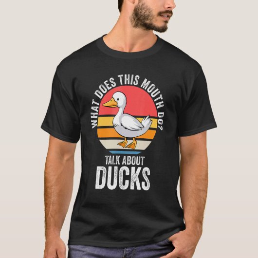 T-shirt qu'est-ce que ce mois-ci parle de canards Canards  (Devant)