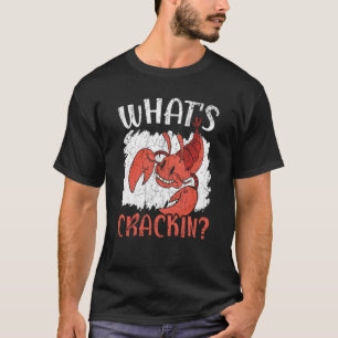T-shirt Qu'est-ce que Crackin Crawfish Mater Seafood Lobst