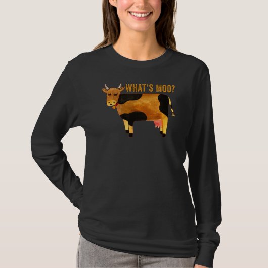 T-shirt Qu'est-ce que Moo Cow Pun (Devant)