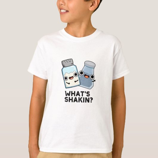 T-shirt Qu'est-ce que Shakin Funny Sel et Pepper Shaker Pu (Devant)