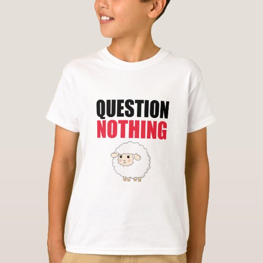 T-shirt Question Aucun mouton (Devant)