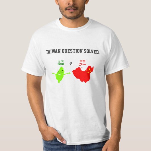 T-shirt Question de Taïwan résolue (Devant)