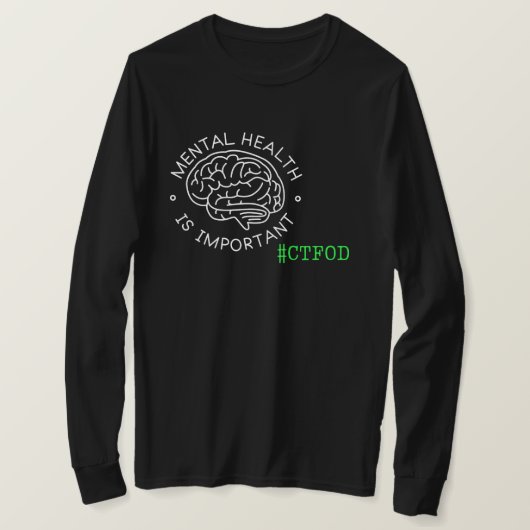 T-shirt Questions de santé mentale_ PNCET Long Sleeve (Design devant)