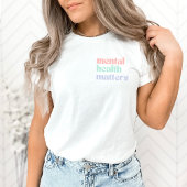 T-shirt Questions de santé mentale | Retro Citation Pastel
