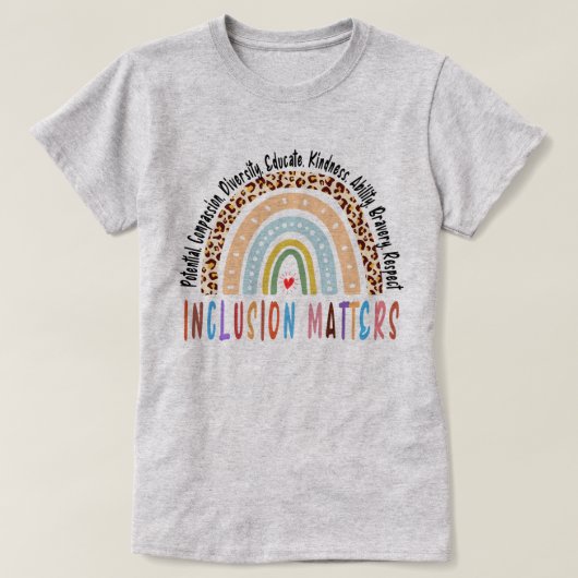 T-shirt Questions D'Inclusion, Éducation Spéciale, Autisme (Design devant)